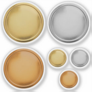 3D Gold Foil Seal Elegant Excellence Award Medal