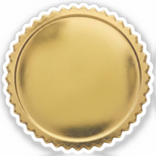 3D Gold Foil Seal Starburst Excellence Award Medal
