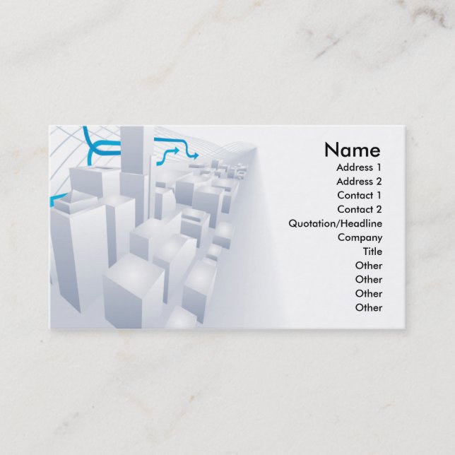 3d gray city business card background (Front)