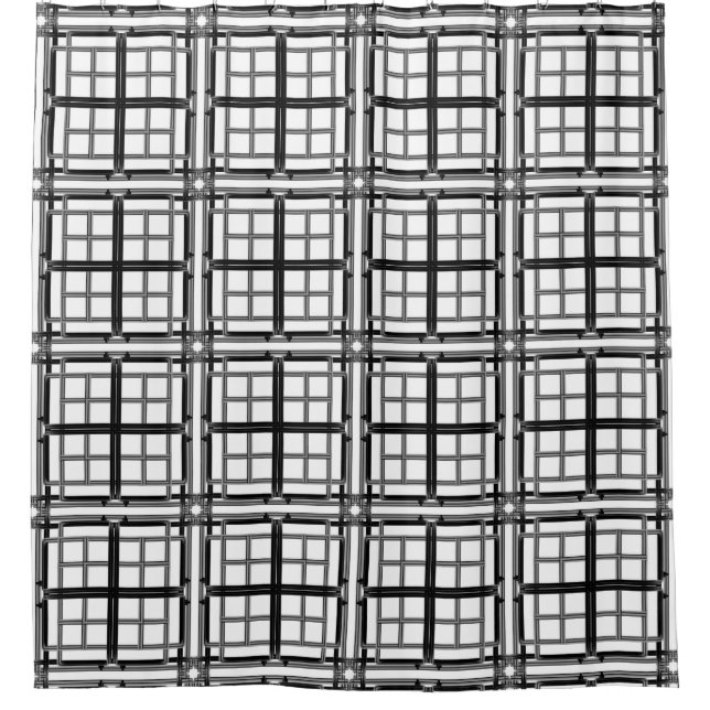 3D gray geometric abstract pattern background.3d b Shower Curtain (Front)