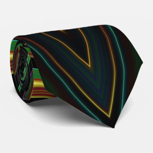 3D green and brown original design tie