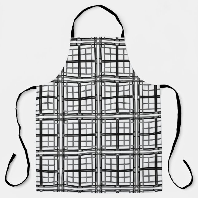 3D grey geometric abstract pattern background.3d b Apron (Front)