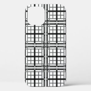 3D grey geometric abstract pattern background.3d b iPhone 12 Case