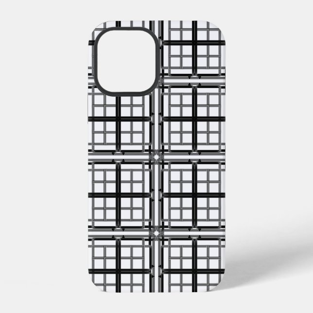 3D grey geometric abstract pattern background.3d b iPhone Case (Back)