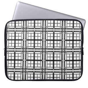 3D grey geometric abstract pattern background.3d b Laptop Sleeve