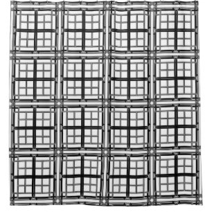 3D grey geometric abstract pattern background.3d b Shower Curtain