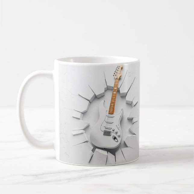 3d guitar electric mug wrap, 3d mug design (Left)