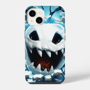 3D Halloween Ghost Cracked Hole iPhone 14 Case