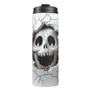 3D Halloween Ghost Cracked Hole Thermal Tumbler