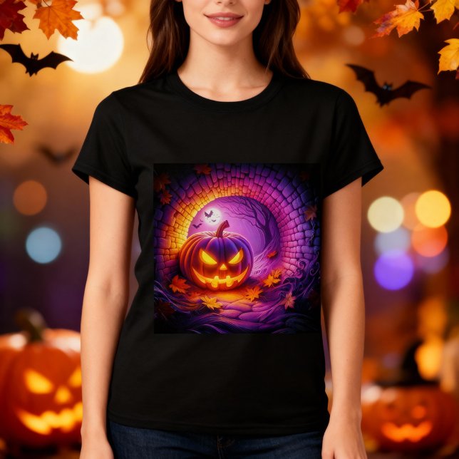 3d Halloween Pumpkin Design  T-Shirt (Creator Uploaded)