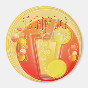 3D Happy Hour Drink Magnet