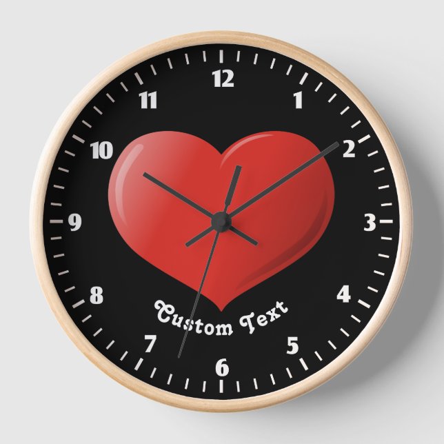 3D Heart Icon Clock (Front)