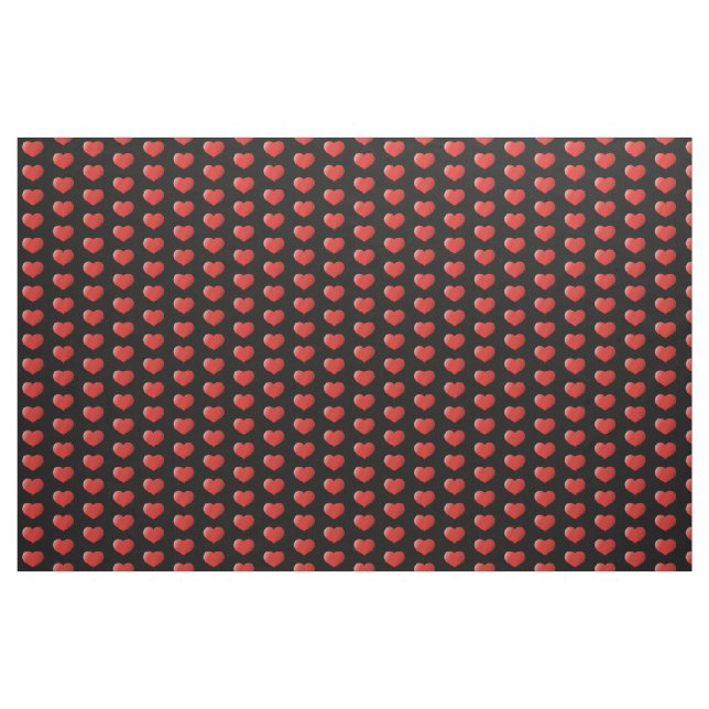 3D Heart Icon Pattern Fabric (Fat Quarter)