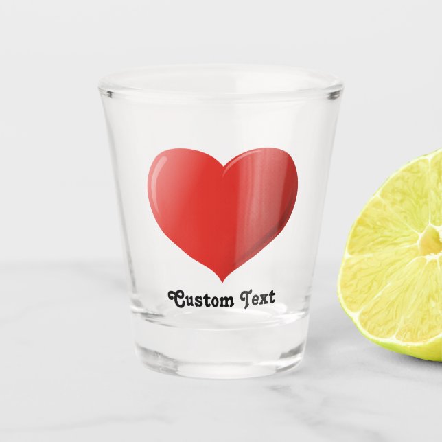 3D Heart Icon Shot Glass (Front)