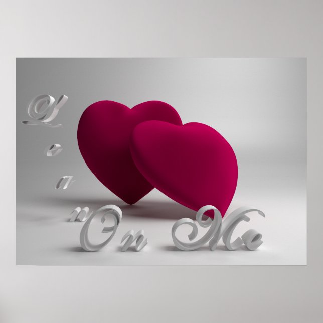 3D Hearts-Saying Poster 28x20 (Front)