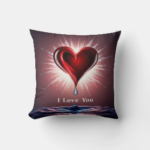 3D Hearts & Tears Unleashed: Exploding Emotion Cushion