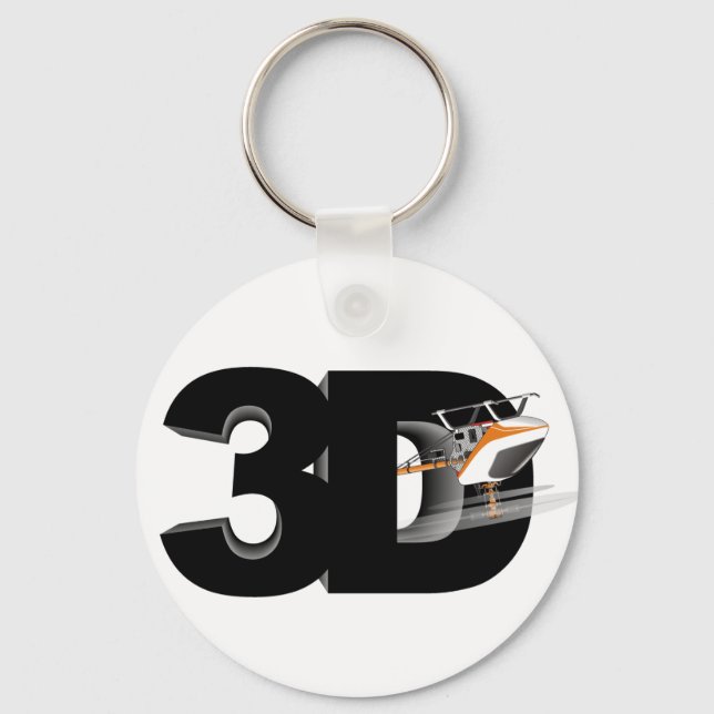 3d Helicopter Key Ring (Front)