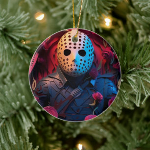 3D Horror Christmas Ceramic Ornament