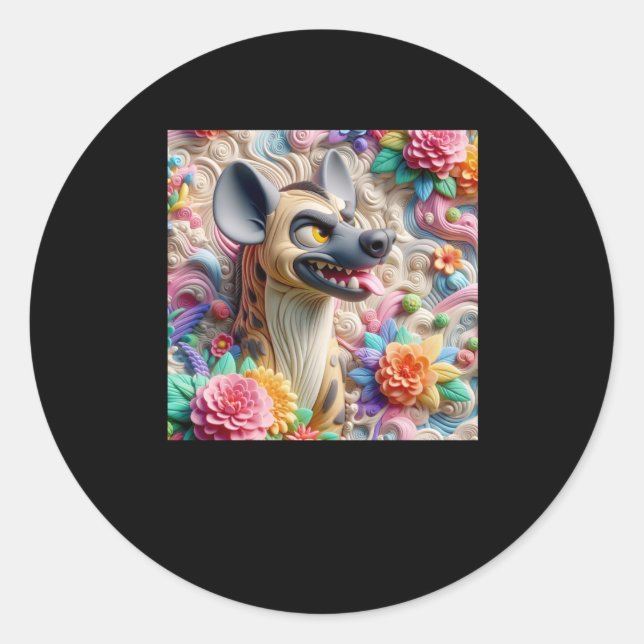 3d Hyena Hyenas Sticker  (Front)