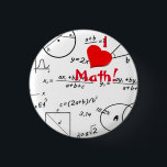 3D I love Math whiteboard 3 Cm Round Badge<br><div class="desc">The perfect image for math lovers. You can customise it as you wish.</div>