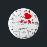 3D I love Math whiteboard 3 Cm Round Badge<br><div class="desc">The perfect image for math lovers. You can customise it as you wish.</div>