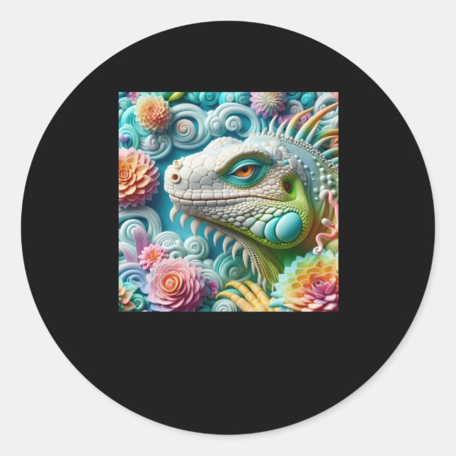 3d Iguana Sticker  (Front)