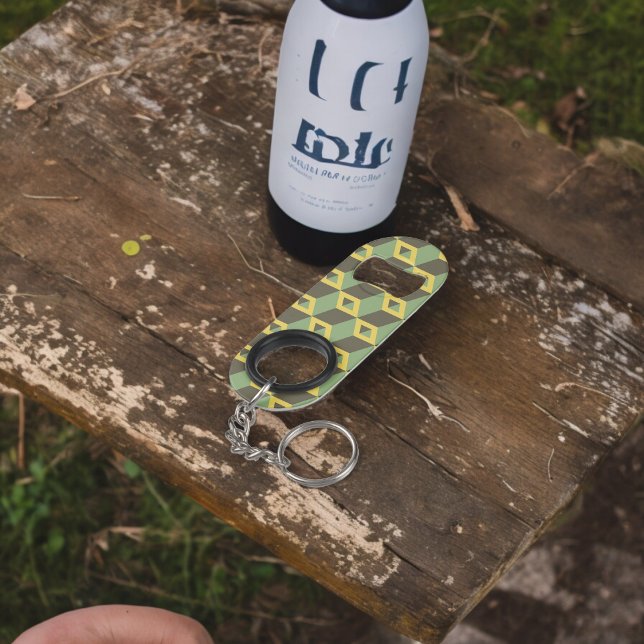 3D Illusion Squares Pattern (Bottle Openers)