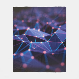 3D illustration. Abstract background, connection a Fleece Blanket