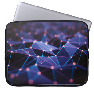 3D illustration. Abstract background, connection a Laptop Sleeve