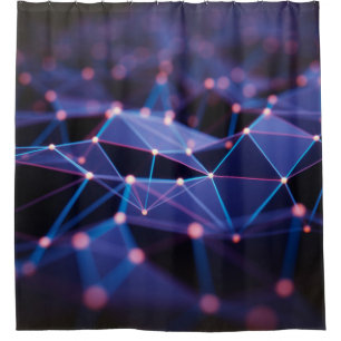 3D illustration. Abstract background, connection a Shower Curtain