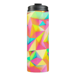 3D Illustration - Colourful low poly texture3d,abs Thermal Tumbler