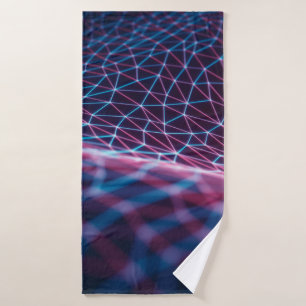 3D illustration, embossed mesh representing intern Bath Towel