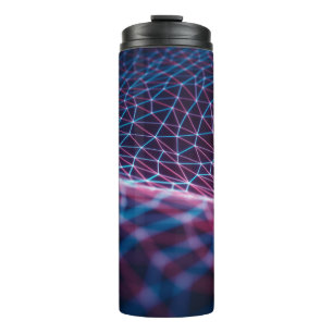 3D illustration, embossed mesh representing intern Thermal Tumbler