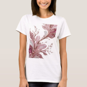 3D ILLUSTRATION OF A LUXURIOUS FLORAL DESIGN WITH T-Shirt