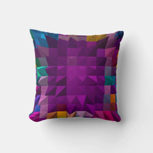 3D illustration or 3D rendering Mosaic colour patt Cushion