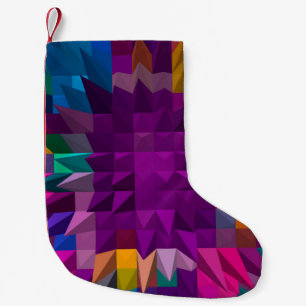 3D illustration or 3D rendering Mosaic colour patt Small Christmas Stocking