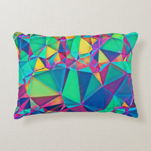 3D illustration. Trendy abstract background. Colou Decorative Cushion