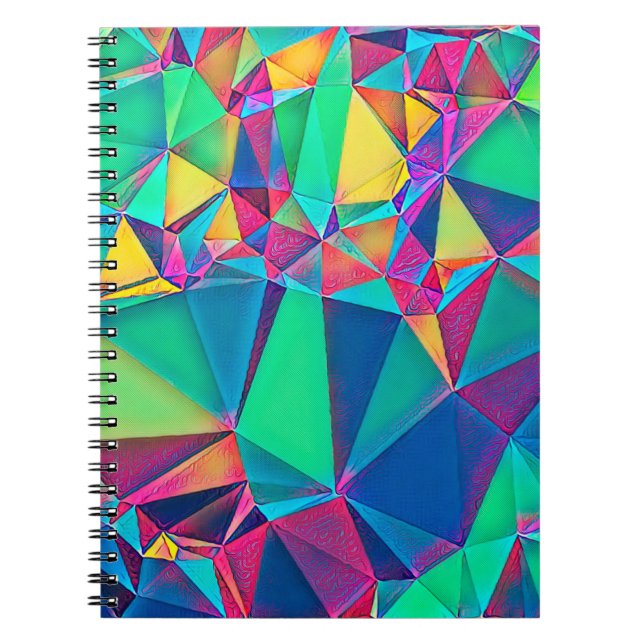 3D illustration. Trendy abstract background. Colou Notebook (Front)