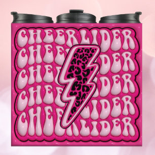 3d Inflated CHEERLEADER - Leopard Pink Tumbler