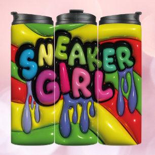 3d Inflated Effect dripping SNEAKER GIRL Tumbler