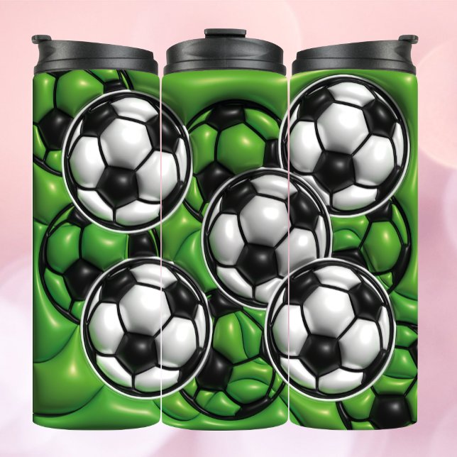 3D Inflated Effect Soccer Fan Thermal T Tumbler (Creator Uploaded)