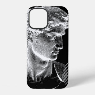 3D ing of Michelangelo's David head in pixel art 8 iPhone 12 Case