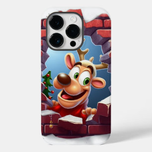 3D Jolly Reindeer Case-Mate iPhone 14 Pro Case