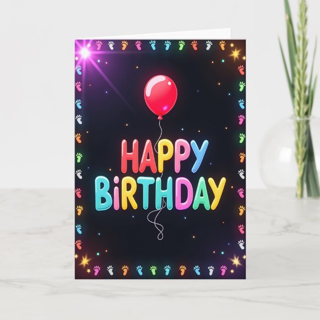 3D Joyful Birthday Card (Front)