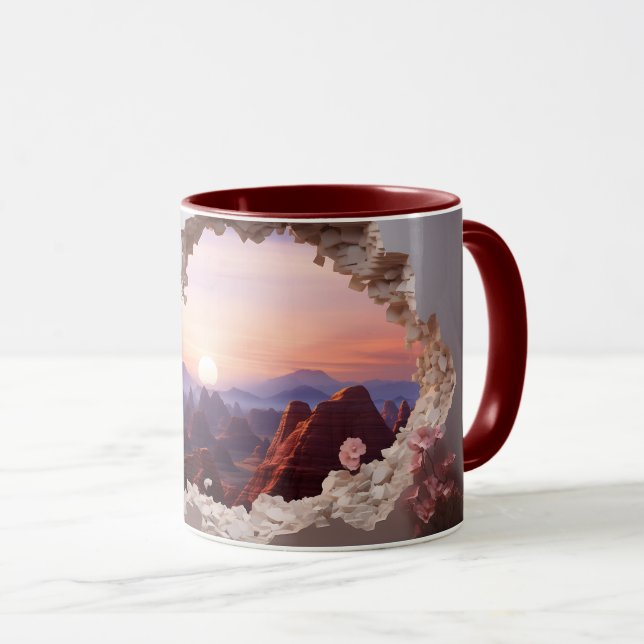 3D Landscape Mug Wrap Sublimation mug (Front Right)