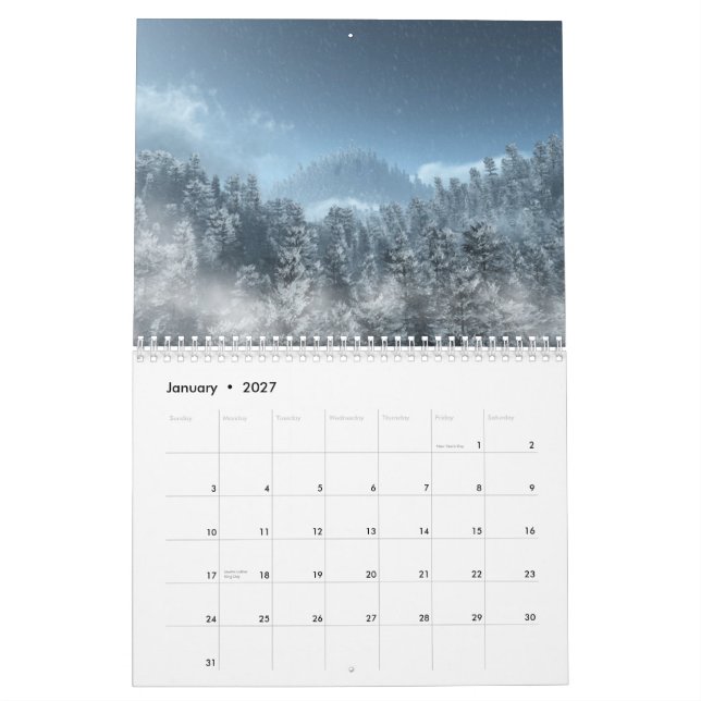 3D Landscapes - 2010 Wall Calendar (Jan 2027)