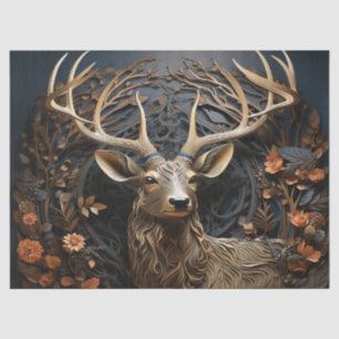 3d Large Antler Buck Deer Rustic Decoupage Tissue Paper