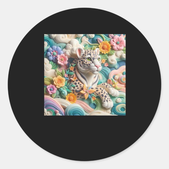 3d Leopard Sticker  (Front)