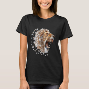 3D Lion African Abstract Art King of the Jungle Af T-Shirt
