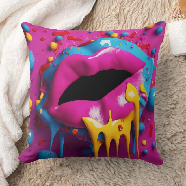 3D Lips - Cushion (Blanket)